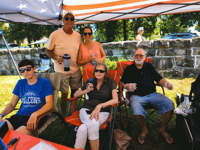 Morrison families enjoying the car show!