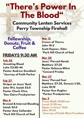 Community Lenten Services - Perry Township Firehall