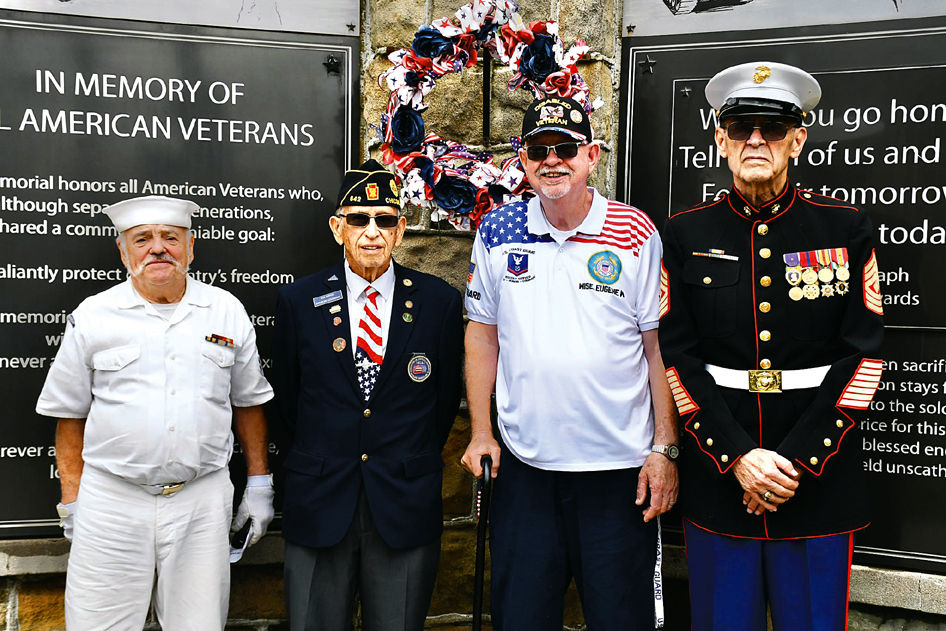 Four former Butler County Veteran of the Year honorees: L-R: Ron Huff, Bob Ripper, Gene Wise & Dave Smith. Dave Smith was this year’s guest speaker.