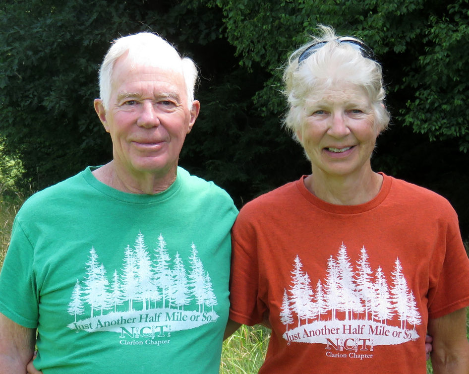 L-R: Layne and Susan Giering, Will receive the, “James E. Holden Greenways Volunteer of the Year Award.
