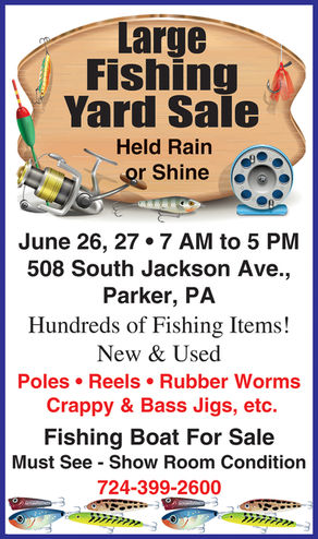 Large Fishing Yard Sale