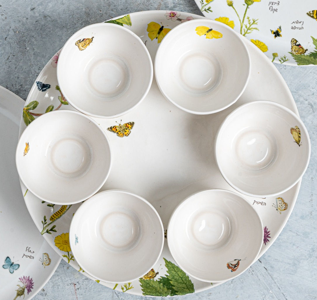 סט 6 קעריות פרפרי ארץ ישראל