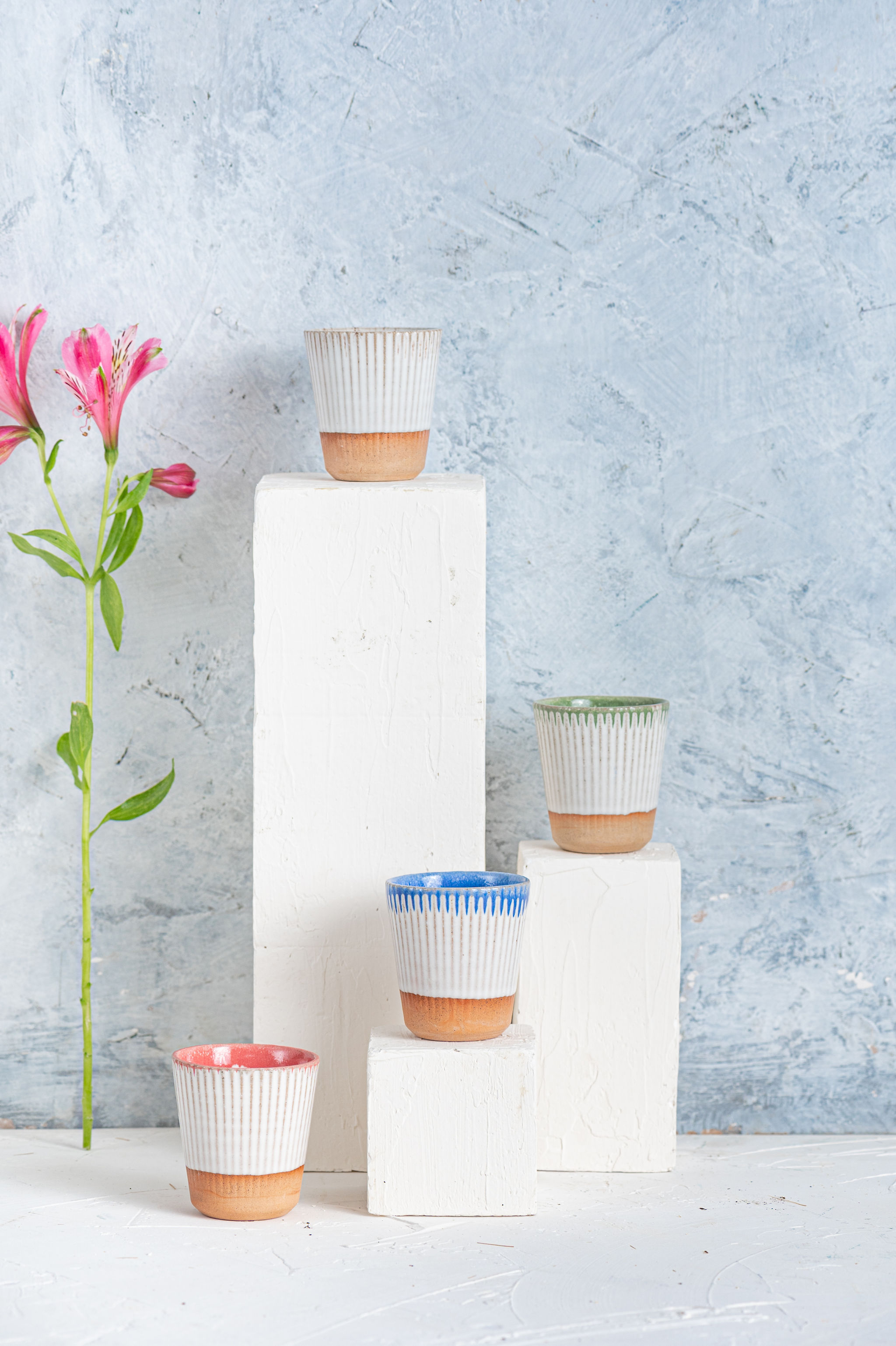 כוס אספרסו בעבודת יד - חום