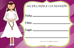 Invitaciones a Comunión