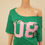 Thumbnail: Off the Shoulder Nineteen 08 Green T-Shirt