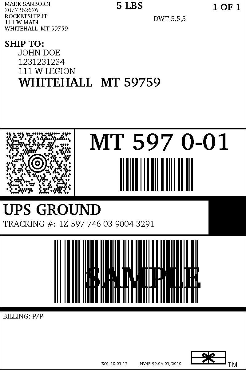 Label example