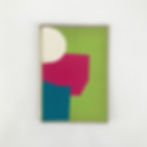 Original geometric collage artwork on vintage book cover by Monika Gardyla