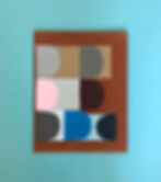 Original abstract collage artwork on vintage book cover by Monika Gardyla