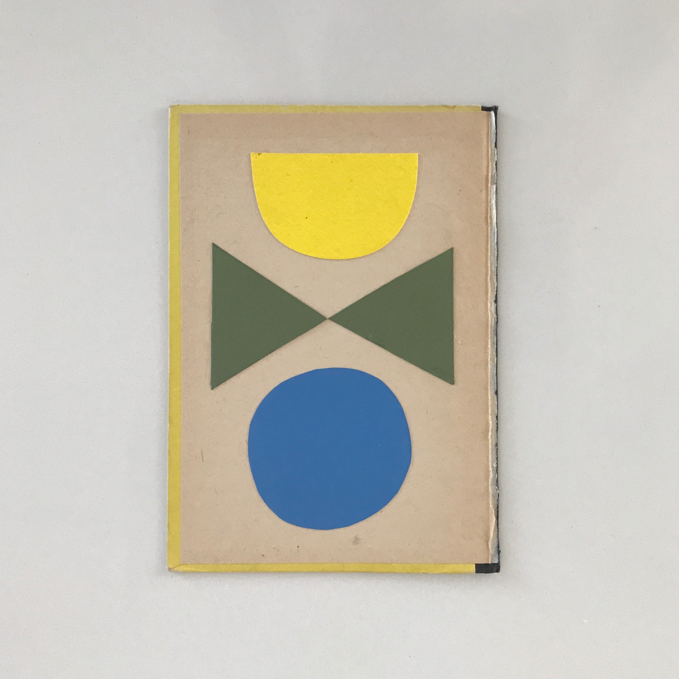 Contemporary original collage artwork on vintage book cover by Monika Gardyla