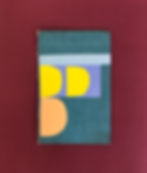 Original geometric collage artwork on vintage book cover by Monika Gardyla