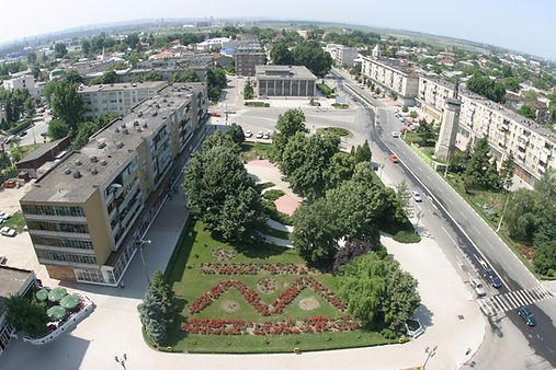 Centrul municipiului Giurgiu din anii 1990 Imagine panoramica