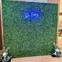Box Wood Grass Wall