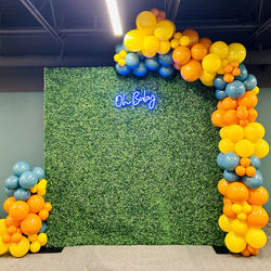Box Wood Grass Wall