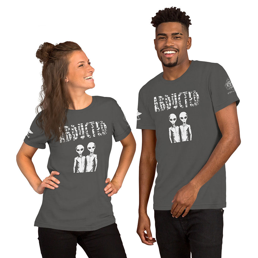 Thumbnail: Alien Where: Abducted T-shirt - White (Unisex Fit)