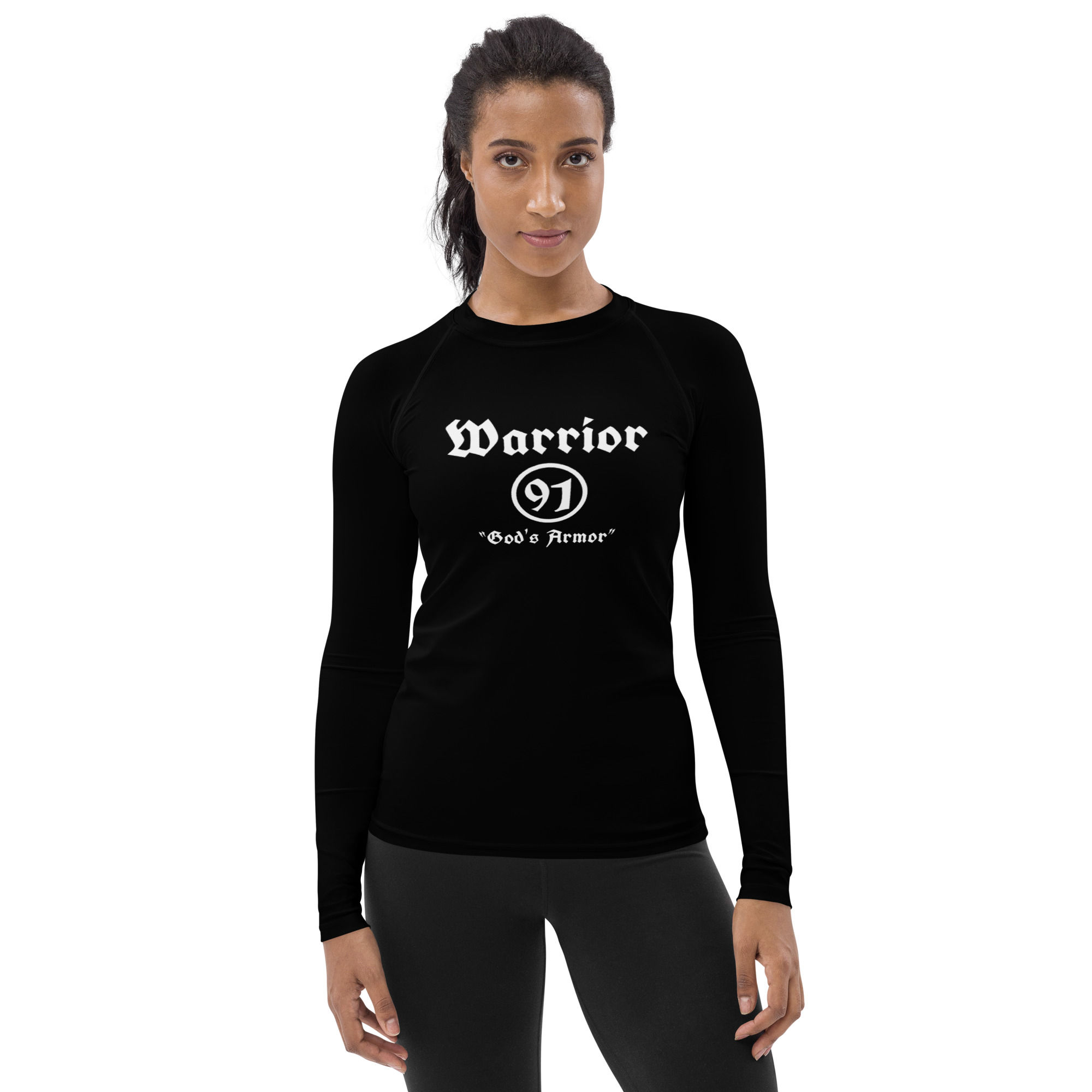 Women's Black Rash Guard - Long Sleeve