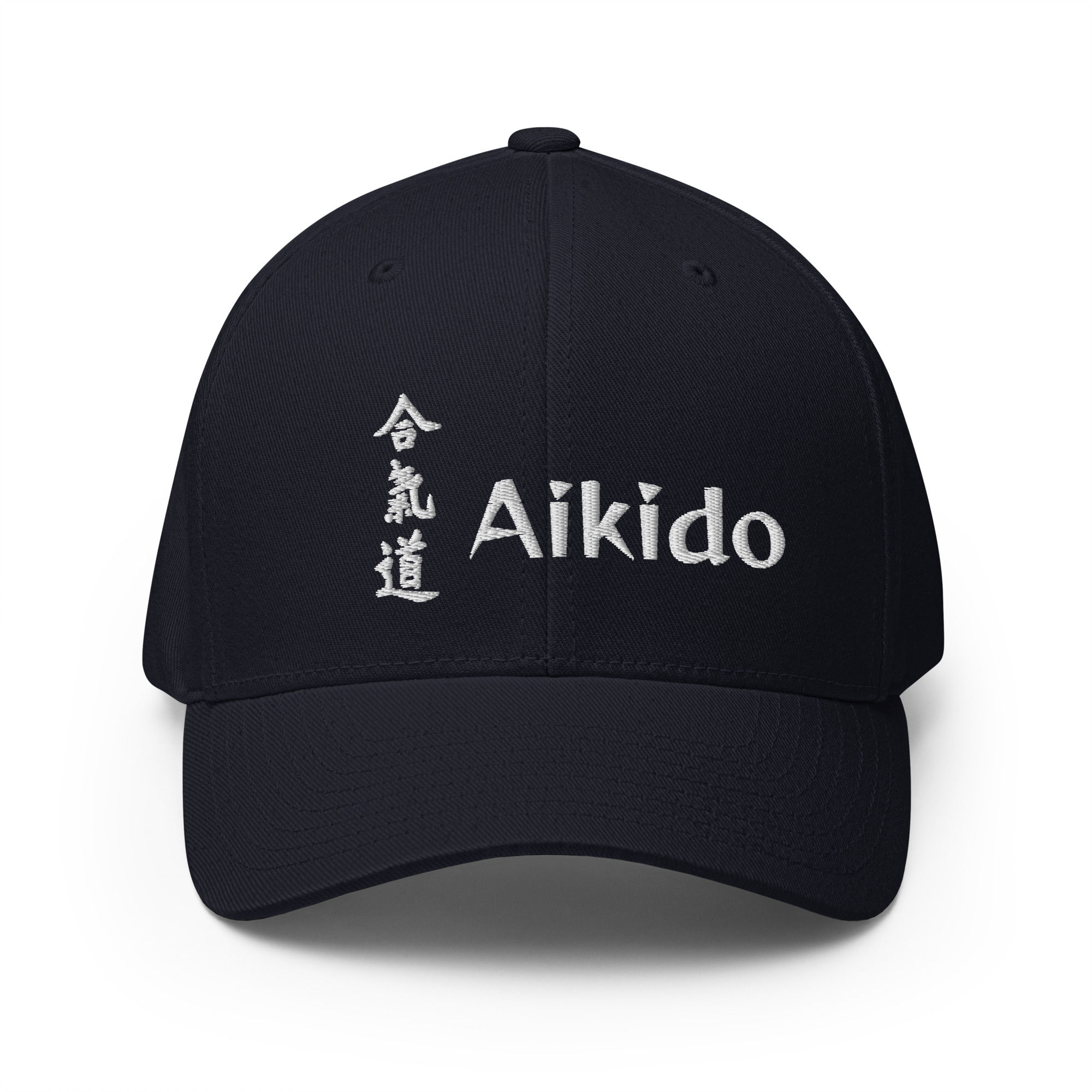 Aikido White Logo Hats (Flexfit Cap)