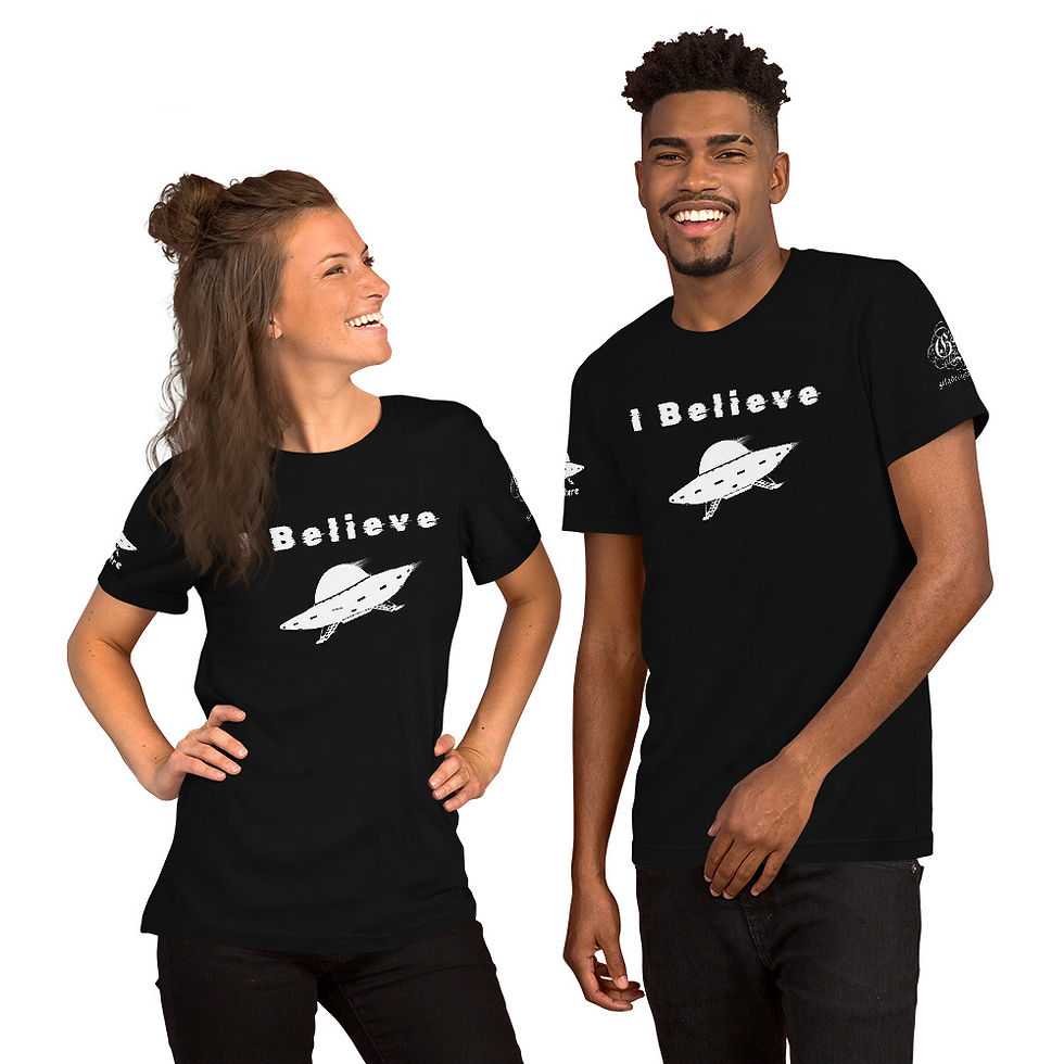 Alien Where: I Believe UFO T-shirt - White (Unisex Fit)