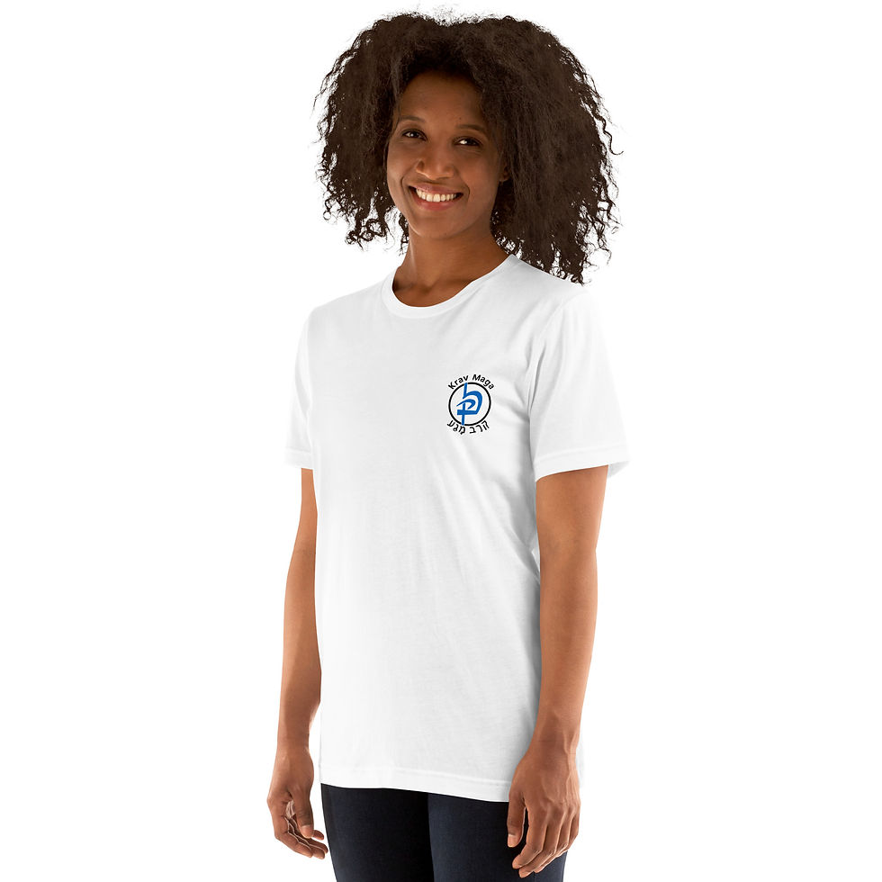 Thumbnail: Krav Maga "Because reality happens." White T-shirt (Unisex Fit)