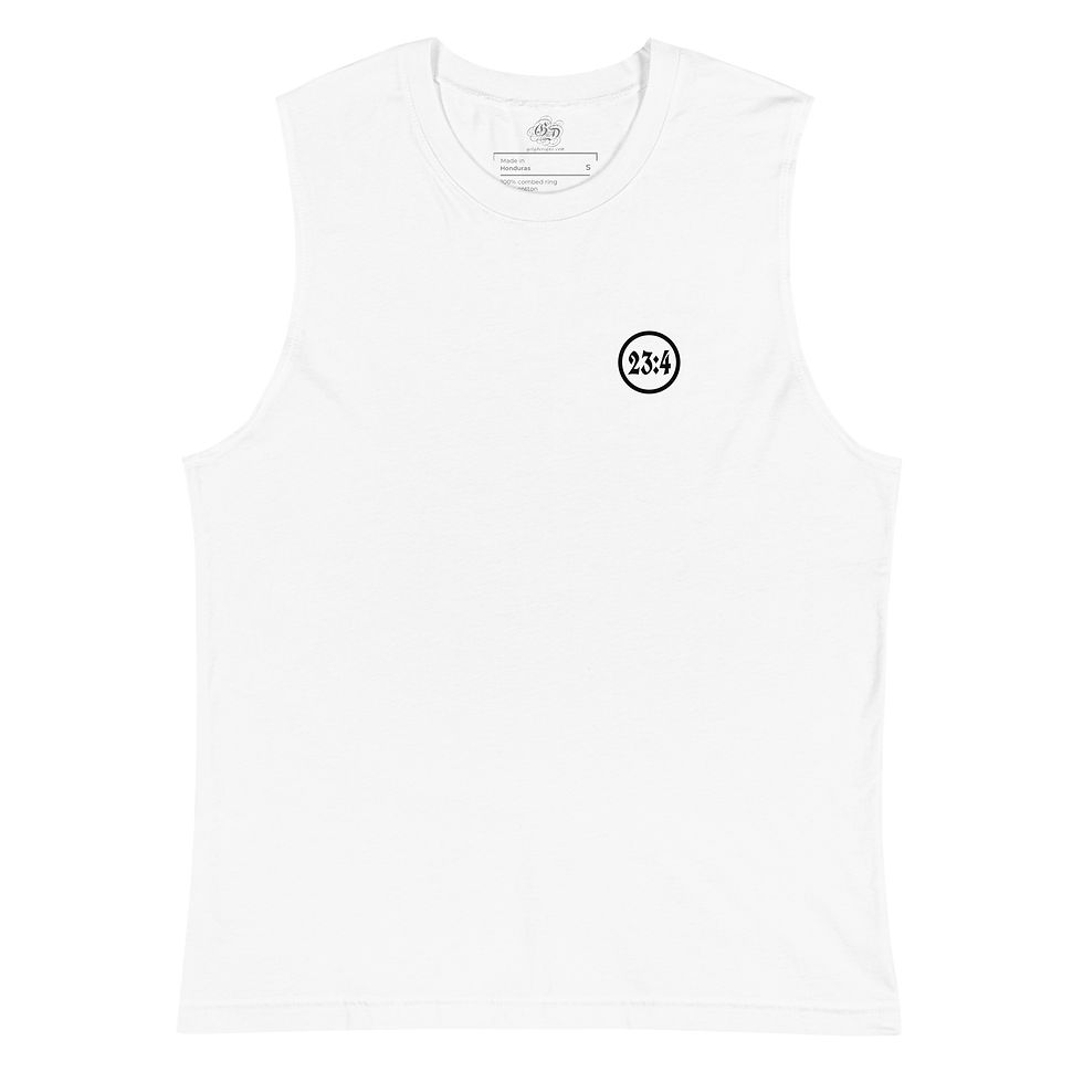 Thumbnail: 23:4 Fearless White Muscle Shirt - (Men's/Unisex)