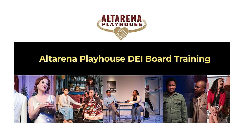 9/30: Altarena Playhouse DEI Board Training