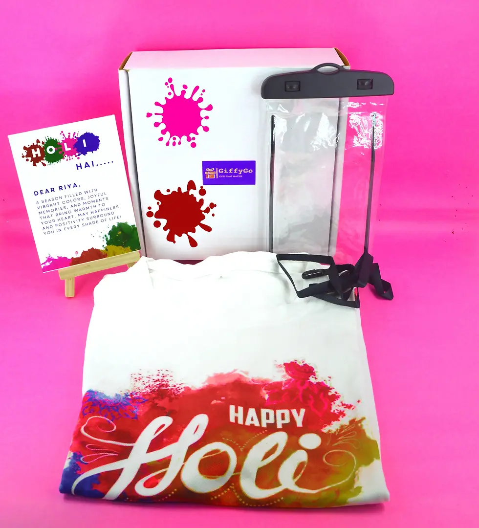 Giffygo Holi Special Pack – Tshirt & Protective Accessories