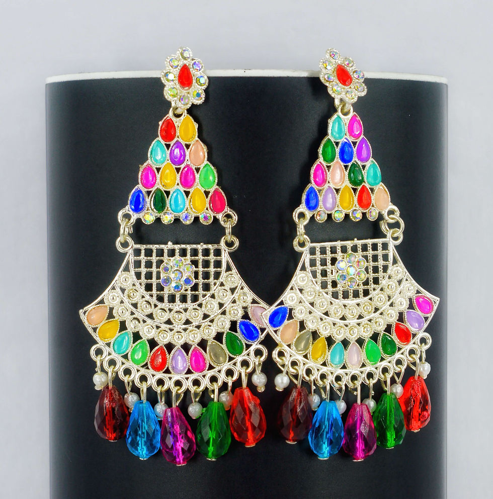 Giffygo Bollywood Style Colourful Jhumka Earrings – Elegant & Timeless Look