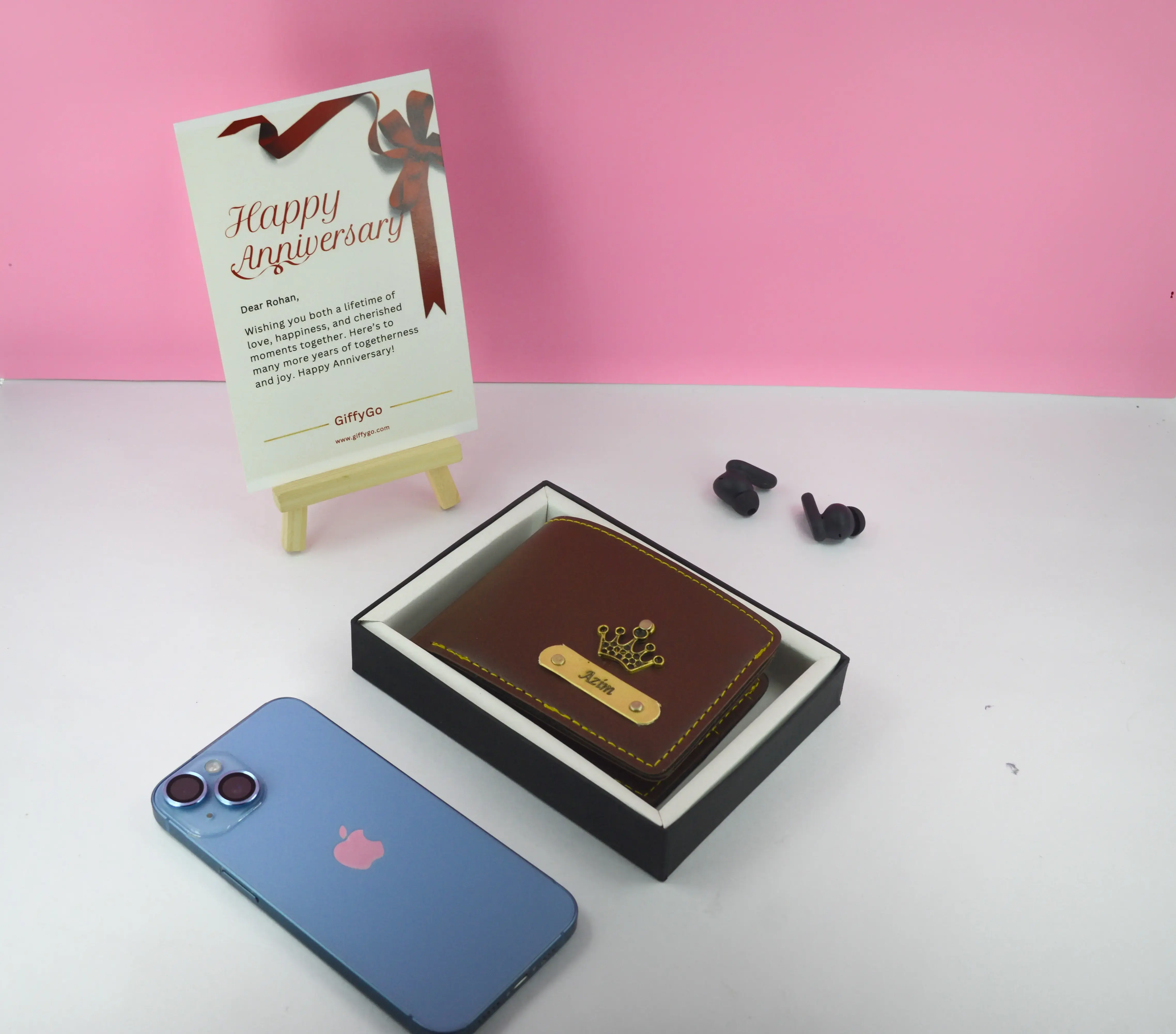 Personalized Leather Gift for Men – Custom Engraved Wallet