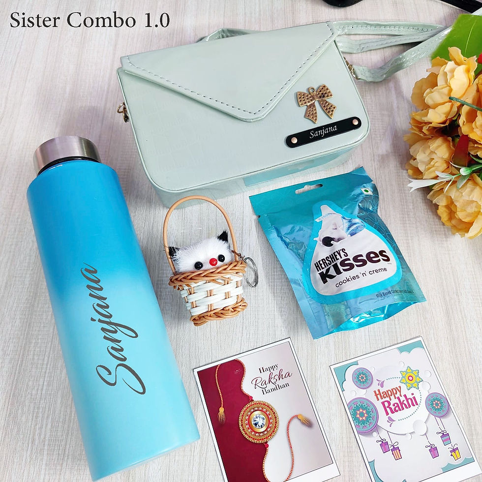 Thumbnail: Personalized Leather Gift for Women– Custom Engraved Bag, Bottle, Chocolate etc