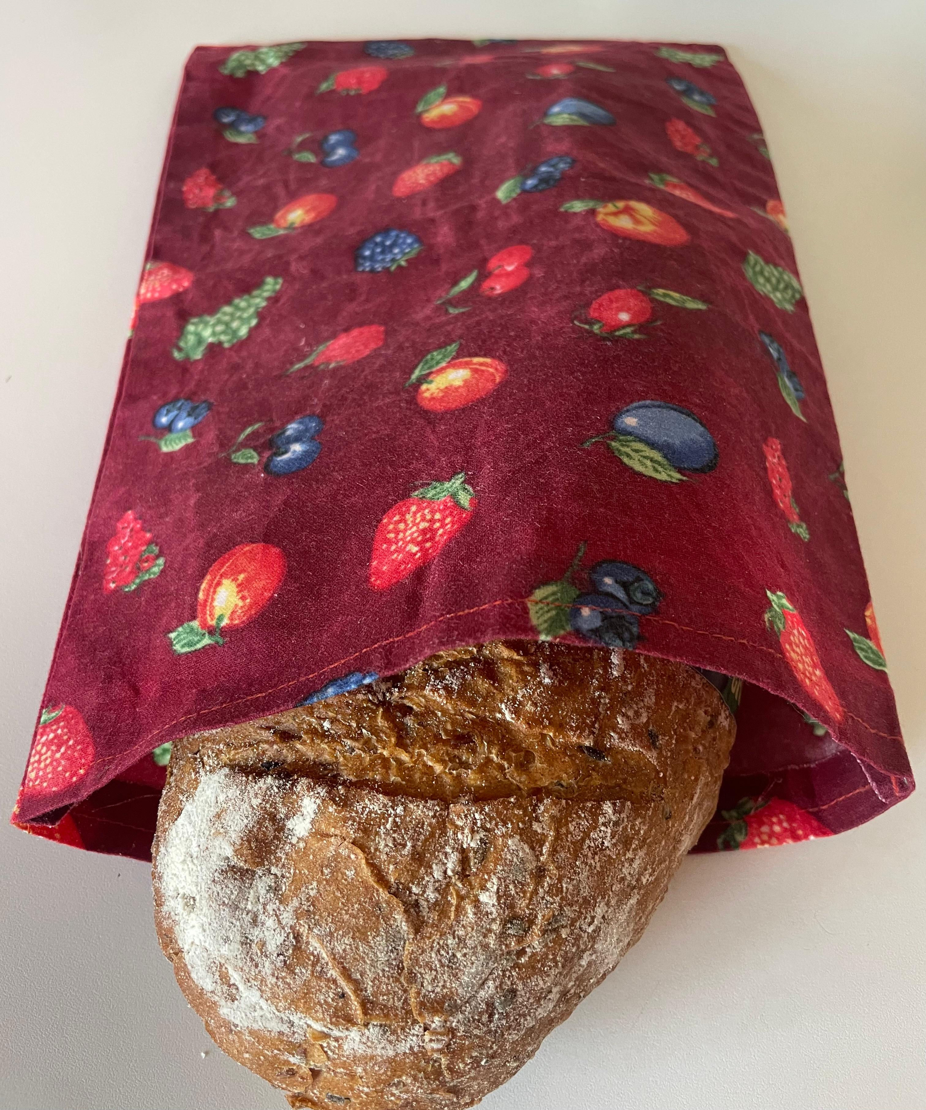 Beeswax Bag | Burgundy with Fruit