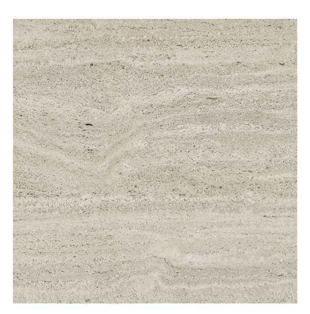 Helle, cremige Travertin-Oberfläche mit zarter Schichtung und natürlicher Textur, matt, ideal für elegante und pflegeleichte Raumgestaltung