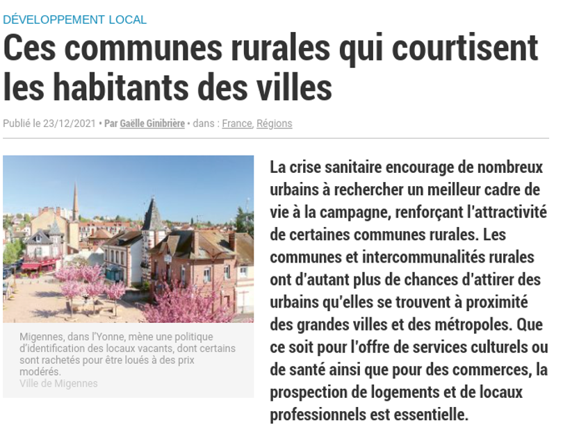 Ces communes rurales qui courtisent les habitants des villes