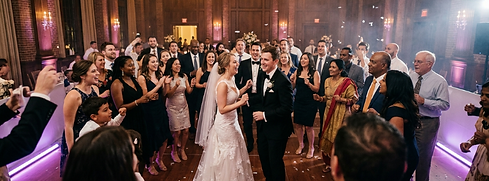 Packed dance floor during high-energy Dahlonega GA wedding reception