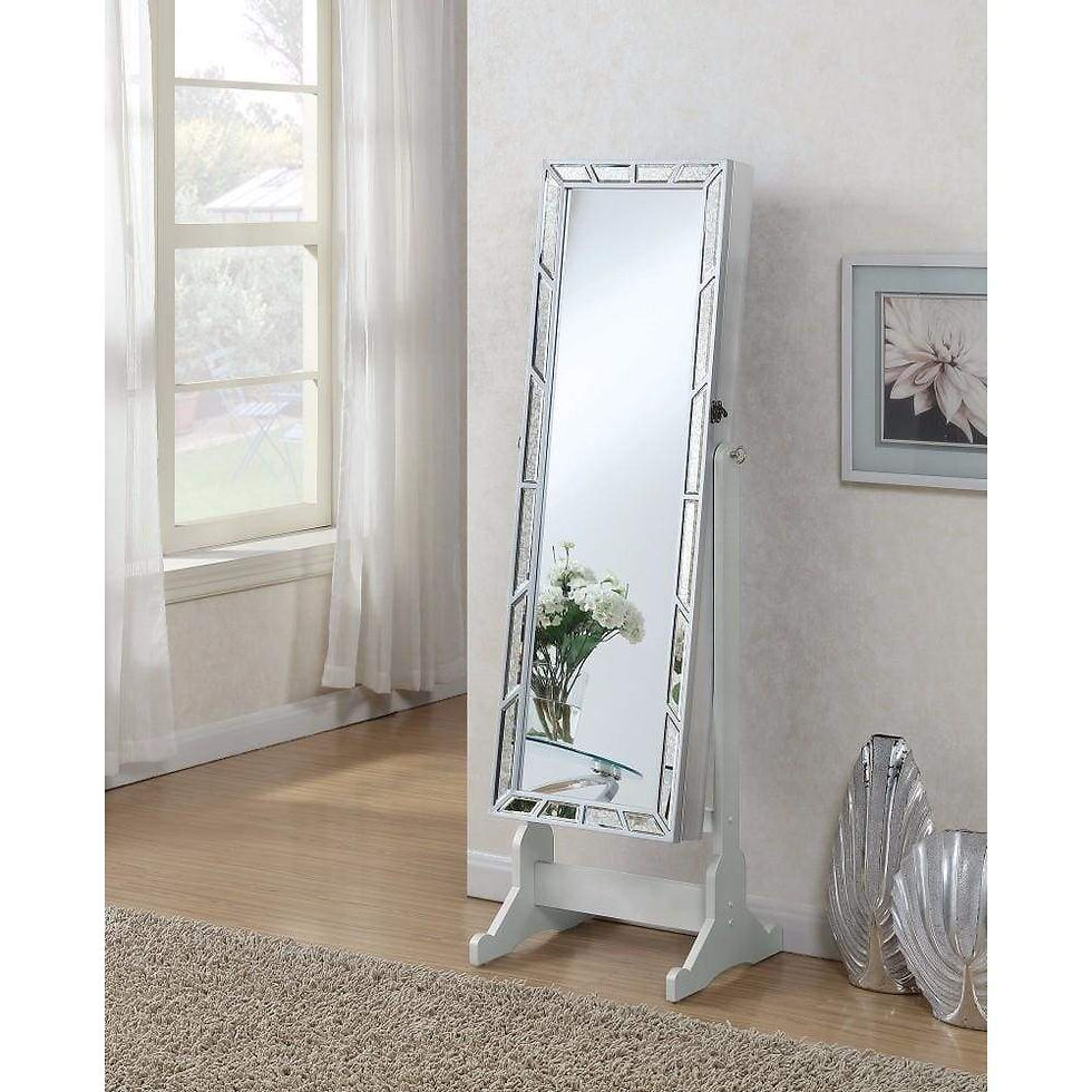 Enchanting Jewelry Cheval Mirror With Interior Storage