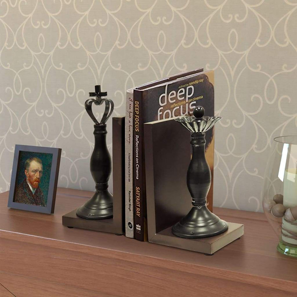 Decorative Royal King and Queen Polystone Bookends