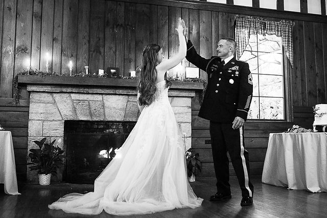 Bride dances with her father during Daddy-daughter dance