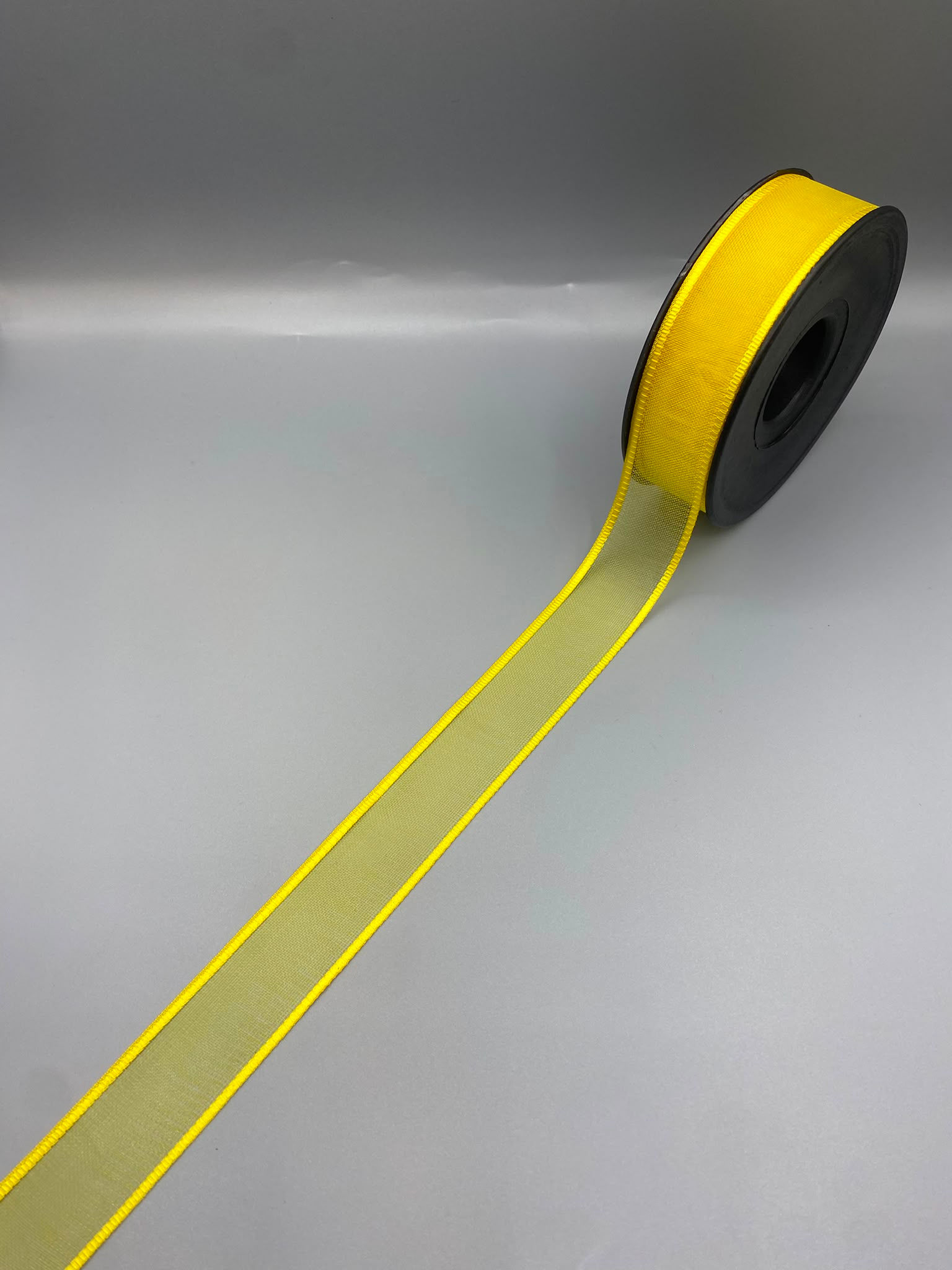 2.5 cm Sarı Şifon Kurdele 20 Metre – Süsleme ve Hediye Paketleme Kurdelesi
