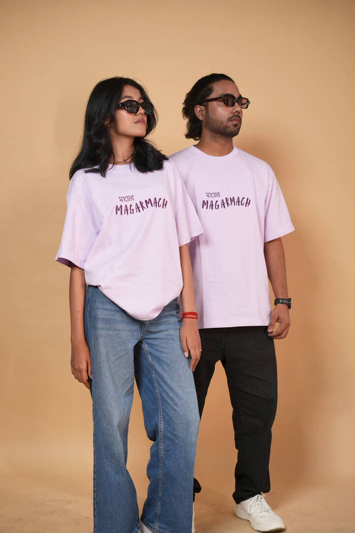 Magarmach Lavender Printed Oversized Tshirt - Image 2