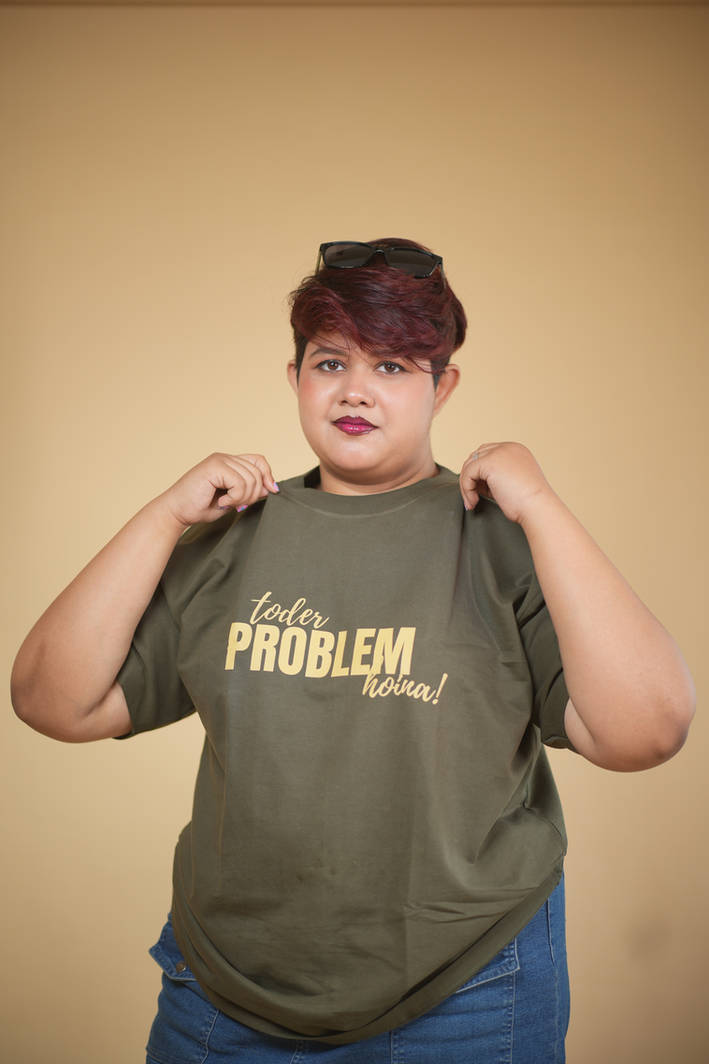 Problem Hoina Green Printed Oversized Tshirt - Image 3