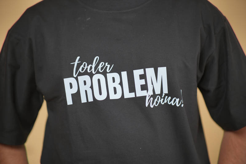 Problem Hoina Black Printed Oversized Tshirt - Image 2