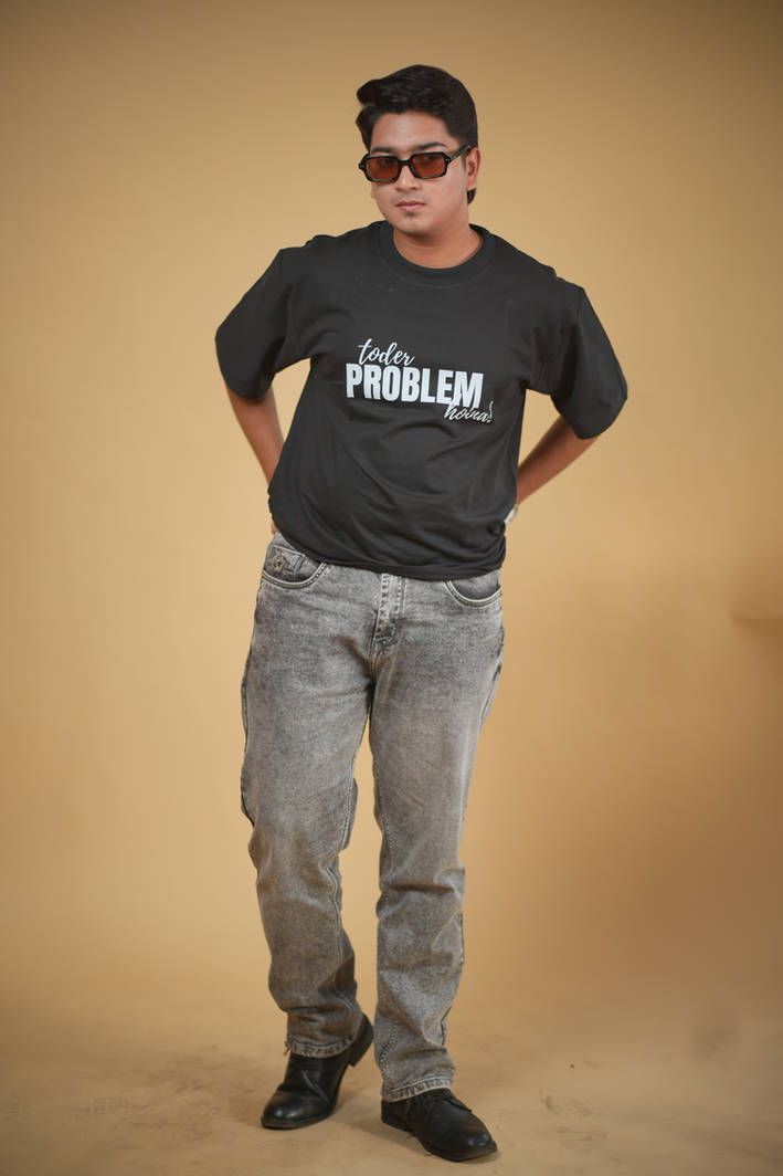 Problem Hoina Black Printed Oversized Tshirt - Image 3