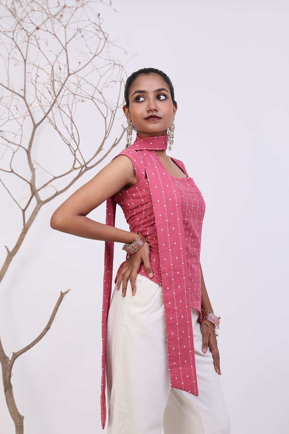 Thumbnail: Muhfat Kurti Top with Neck Drape