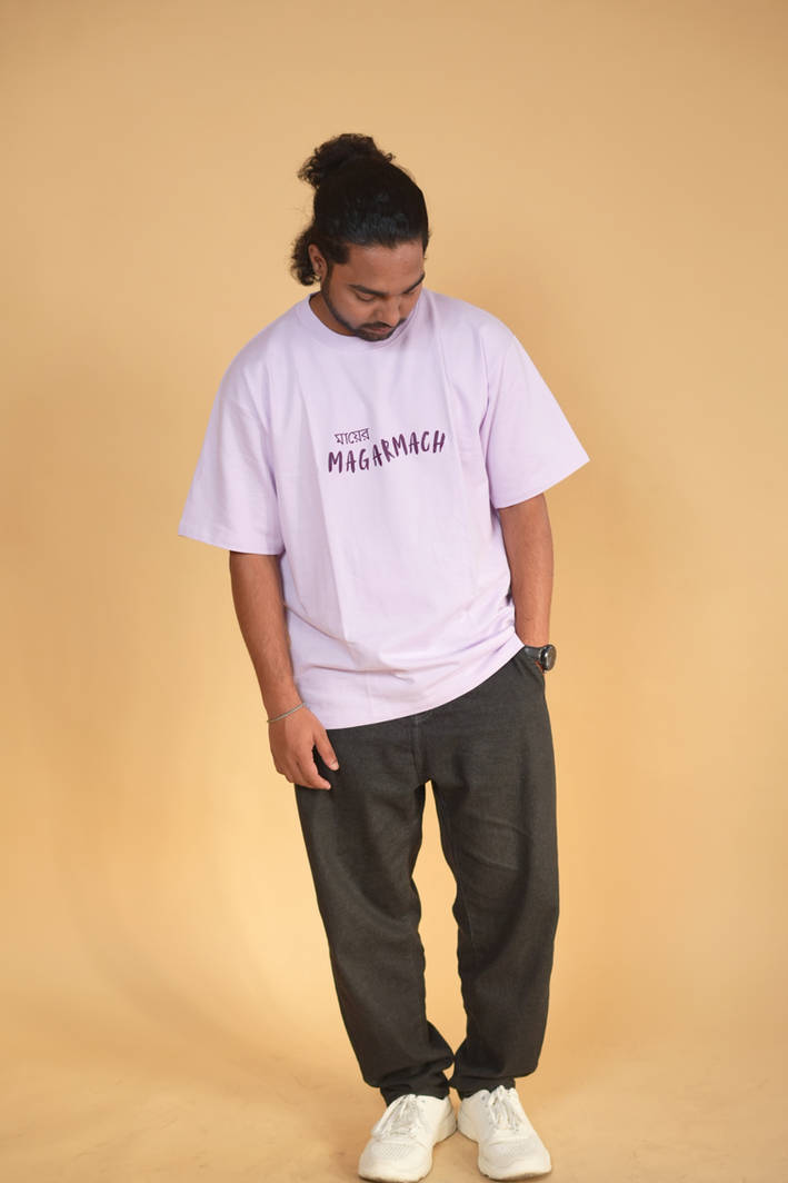 Magarmach Lavender Printed Oversized Tshirt - Image 3