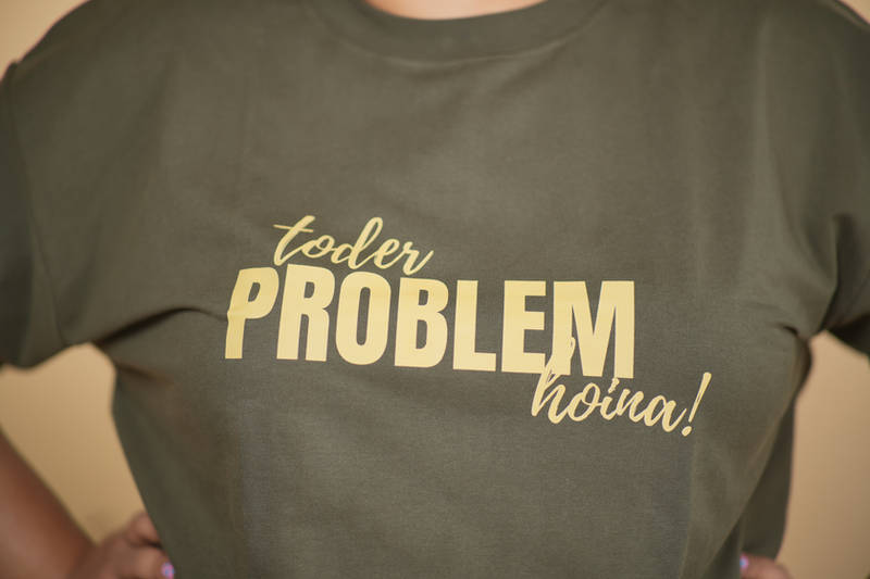 Problem Hoina Green Printed Oversized Tshirt - Image 2