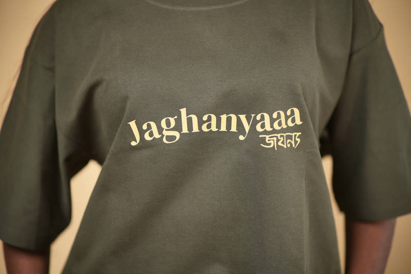 Jaghanyaa Green Printed Oversized Tshirt - Image 2