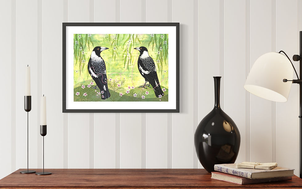 Thumbnail: Magpies Under Peppermint Tree