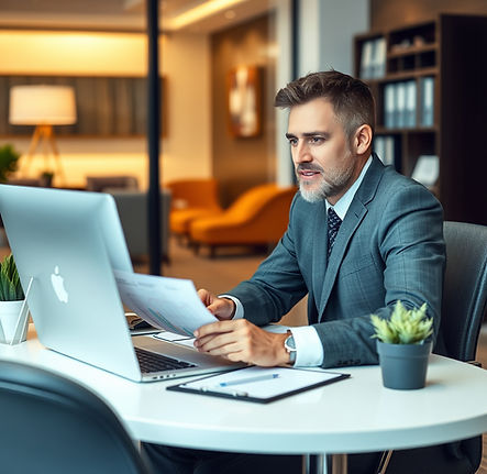 accounting manager sitting in office analyze the hotel revenue.jpg
