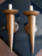 zebra wood sconces