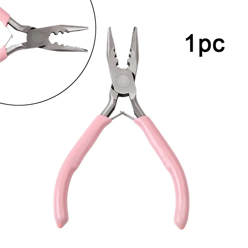 Miniatura: 1/5/10pcs Pink Color Handle Anti-Slip Splicing and Fixing Jewelry Pliers Tools &