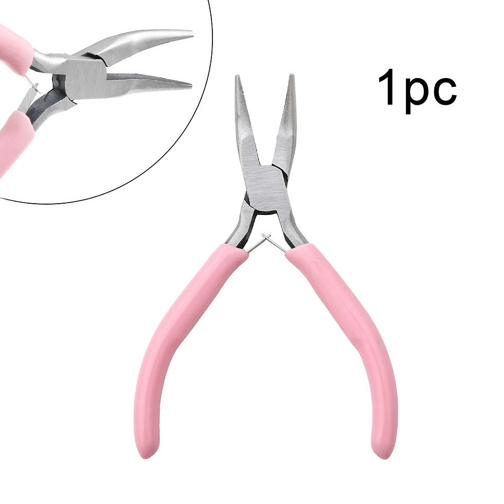 Thumbnail: 1/5/10pcs Pink Color Handle Anti-Slip Splicing and Fixing Jewelry Pliers Tools &