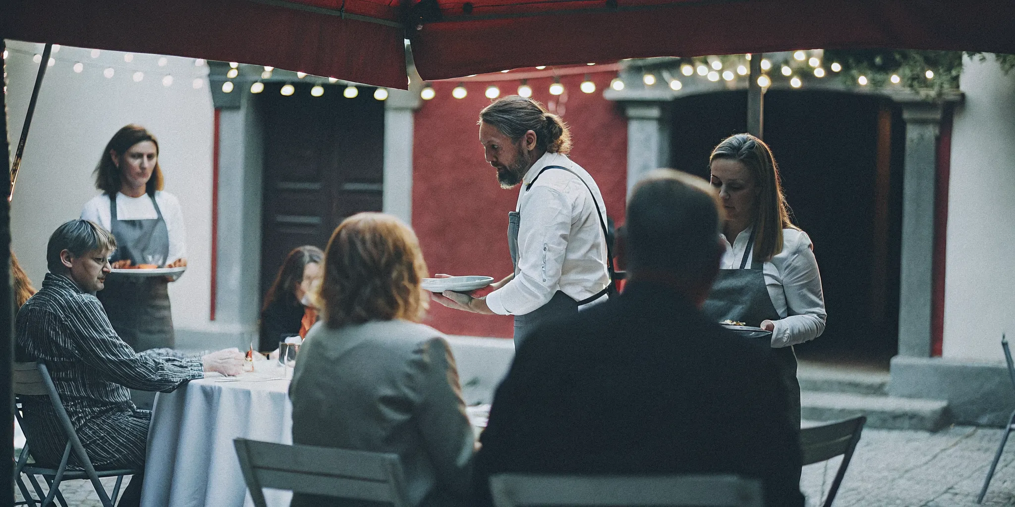 Chef-led wedding catering team preparing a San Diego reception